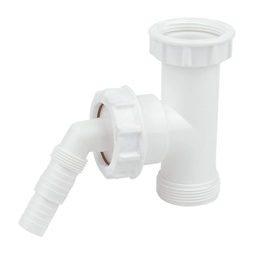 Appliance Trap Adaptor 40mm 1.1/2"" White Floplast TWT41 Waste Tee Connector
