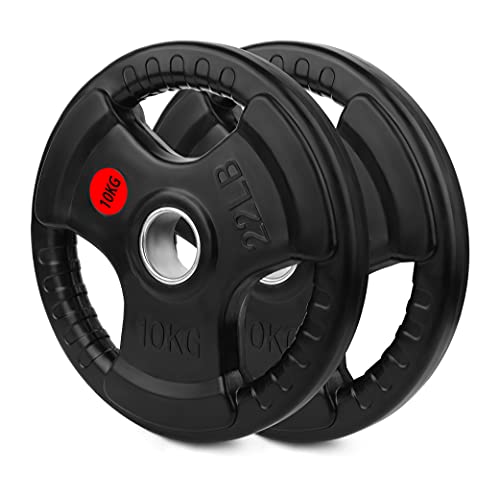 wuuhoo® olympische Hantelscheiben Jan 50mm, Langhantelgewicht 2er Set,...