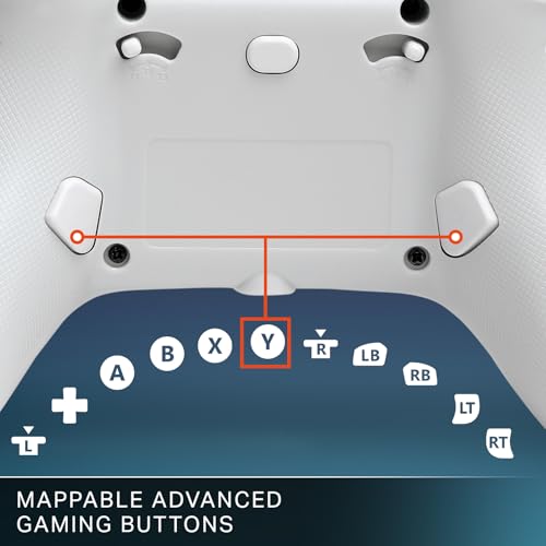 PowerA Advantage Wired Controller for Xbox Series X|S - Arctic Ice, gamepad, hall effect thumbsticks, gaming controller, USB-C, Works with Xbox One, Officially Licensed by PowerA - Image 4