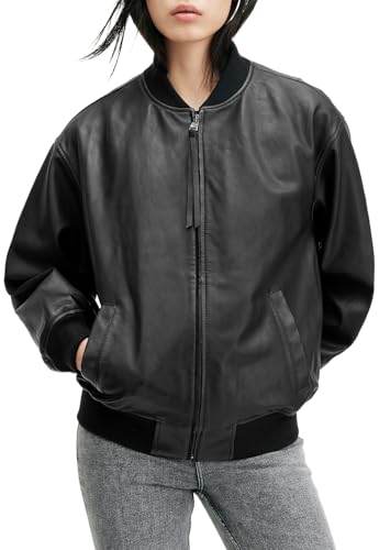 Women's Belle Leather Bomber Jacket