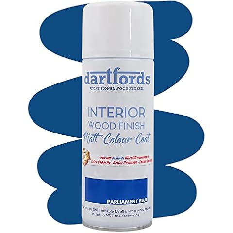 dartfords RF6154 Interior Furniture and Craft Matt Spray Paint - 400ml Aerosol, Parliament Blue Cover