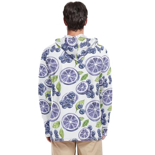Art Bilberry Fruit Silver Sun Protection Hoodies Long Sleeve Clothing Hood Shirts UPF 50+ Sport Shirt S3