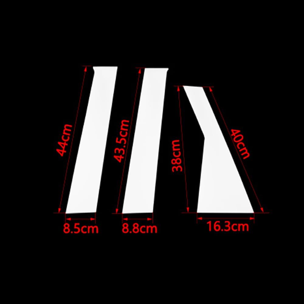 6PCS Pillar Posts Door Window Cover Stainless Steel Molding Trim Panel Compatible with Dodge JCUV 2011-2020 Exterior Accessories