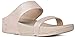 FitFlop Women's Lulu Shimmersuede Slide Sandal, Nude, 8 M US