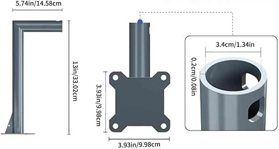 Long Wall Mount Set Heavy Duty Long Wall Mount Stable Long Wall Mount Set Rusts Bracket Upgrades for Satellit