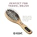 Kent PF02 Small Cushion Detangler Brush – Boar Bristle & Nylon Mix for Smoothing and Straightening Oval Wood Paddle for Medium to Long Hair