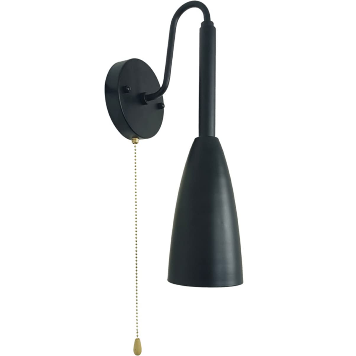 Applique col de cygne noire style grange rétro luminaire de caractère pour lit