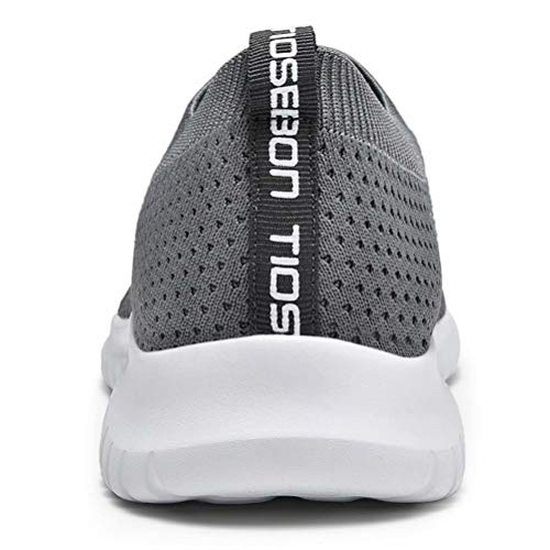 Konhill Men's Athletic Walking Shoes - Lightweight Casual Knit Slip On Sneakers 9 Us Dark Grey,Label 42 #TOP7