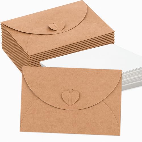 40 Pcs Mini Envelopes with Blank Cards, Gift Card Envelopes,Mini