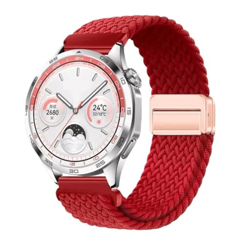 Bracelet montre Samsung 6 nylon tressé rouge au design élégant et finitions premium