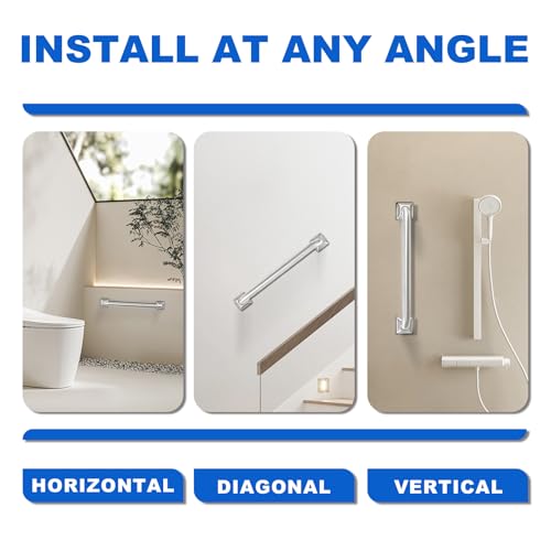 Bathroom Grab Bars Stainless Steel Handrail ADA Compliant 500lbs bathtubs and Showers Toilet Handle Safety for Handicap, Elderly, Disabled, Injury (12 inches) - Image 6