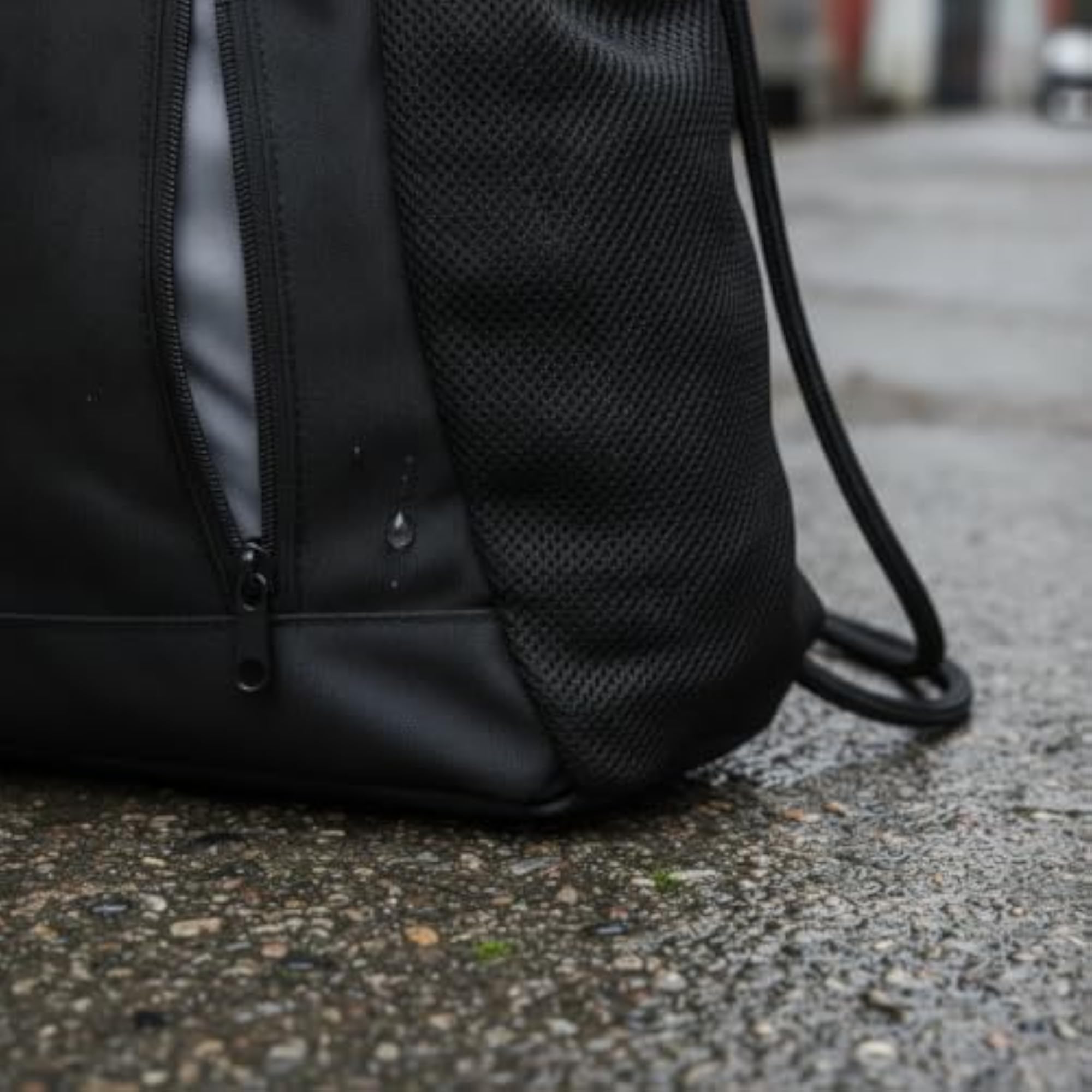 Large Capacity Drawstring Backpack for Sports and Gym, Black