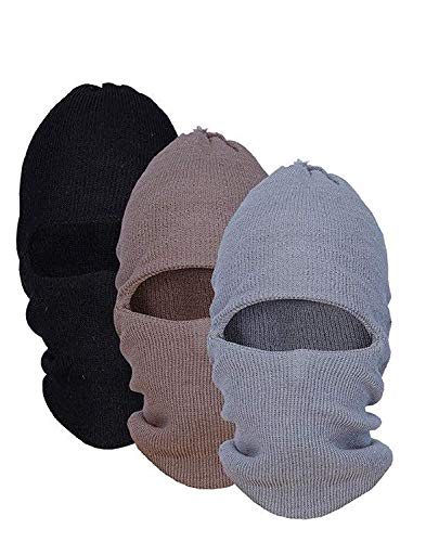 digital shopee Men's Acrylic Monkey Cap Pack of 3_Multicolor, Free Size