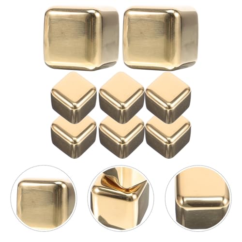 Cubitos de hielo de acero inoxidable y reutilizables Zerodeko para whisky y licores, 8 piezas 5