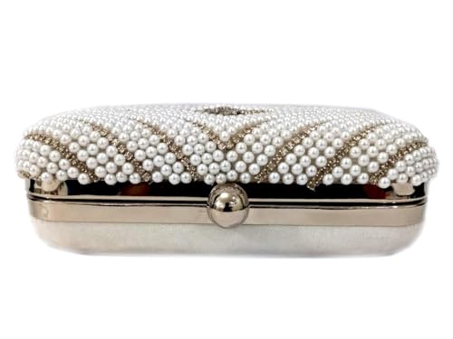 Image of Women & Girls Embroidered Gold Clutch Purse for Party Wedding