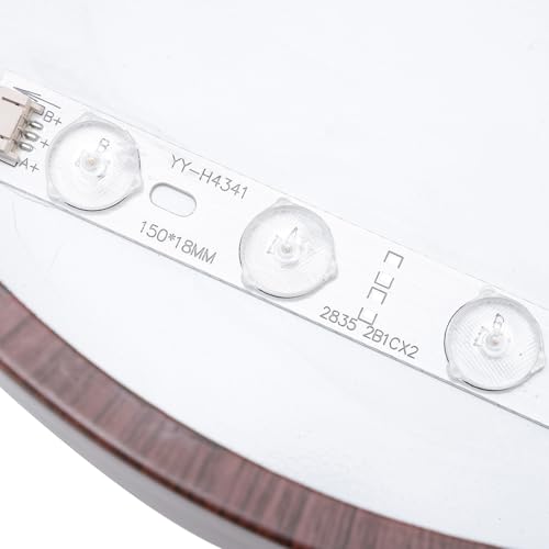 Éclairage de plafond LED moderne dimmable avec télécommande couleur noix pour salon