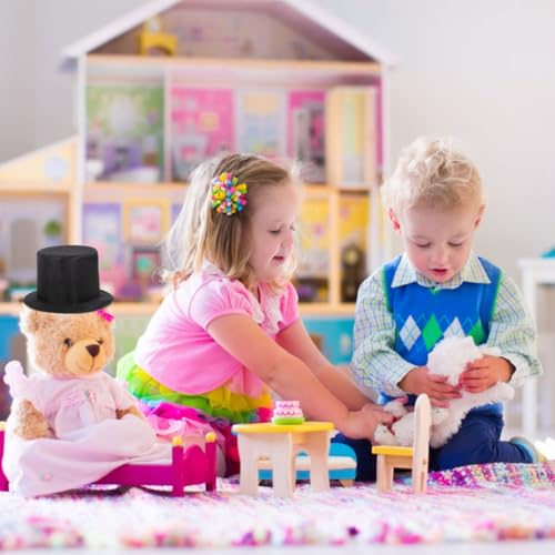 Garneck 2 Stück Mini Zylinder Hüte Für Puppen – Schwarze Deko-Hüte Für - Schneemann Bastelprojekte Und Kreative DIY Ideen Ideal Für Weihnachtsfeiern Und Festlichkeiten