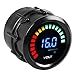 ETOPARS Automotor Kfz Fahrzeug 2 Zoll 52mm Rauch Len Digital Spannungsanzeige Volt Messgerät Gauge Meter Instrument 20 Lichtanzeige Rennmesser