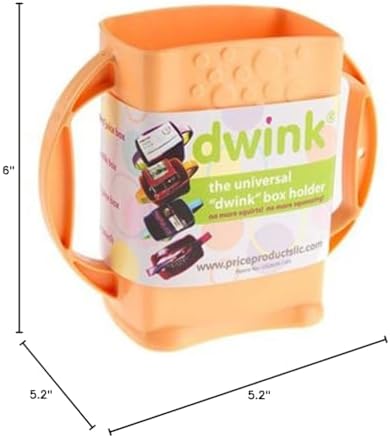 Dwink Universal Juice Pouch Milk Box Holder (Peach) image 4