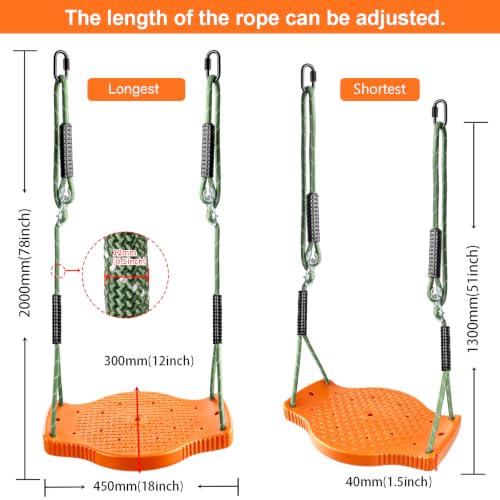 Image of Tree Swing Plastic Swing Set Heavy Duty Replacement, Swing Accessories for Indoor Outdoor Orange