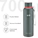 ANSIO Water Bottle,Vacuum Flask & Stainless Steel Water Bottle Double Walled Insulated Drinks Bottle Hot & Cold BPA Free Outdoor Sports Camping Hiking Cycling (700 ML, Dark Green)