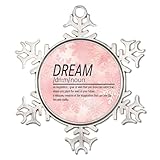 Dream Noun Definition - Adornos colgantes para árbol de Navidad, significado de palabra, adornos de copo de nieve, decoración interior del hogar, descripción de significado, colgante único para amigos