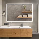 Homedex 48”x 32” Backlit Bathroom Mirror LED Vanity Mirror with 3 Colors Light, Dimmable Touch Switc