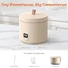 Compact Mini Rice Cooker Small Kitchen 3-Cup (Uncooked) / 6-Cup (Cooked), Non Stick Ceramic Inner Pot Rice Maker, 24H Timer Delay, Auto Keep Warm, 8 Functions Multicooker For Brown Rice, Steam, Soup
