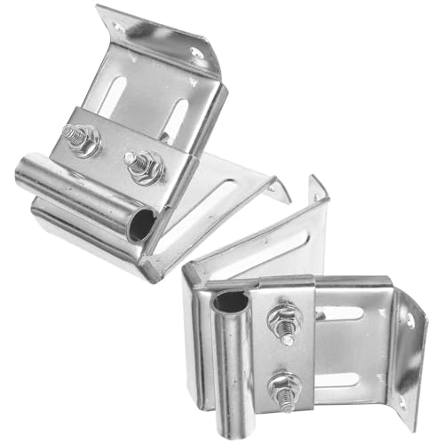NOLITOY Soportes de Rodillo Superior Ajustables para Puertas de Garaje, 2 Unidades, Hierro Galvanizado Resistente, Piezas de Repuesto para Puertas Corredizas Residenciales, Accesorios