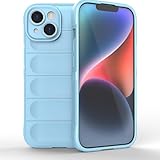 RankOne Airbag Funda de Silicona Líquida para Smartphone, Compatible with iPhone 15 (6.1' Inches) - Azul Claro