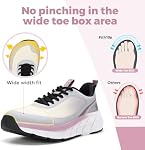 FitVille Women's Wide Running Shoes Breathable Walking Sneakers Non-Slip Tennis Shoes for Swollen Feet Plantar Fasciitis