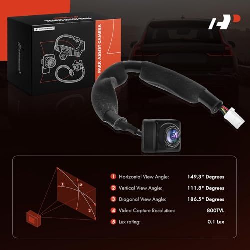 Image of A-Premium Park Assist Camera Rear View Backup Reverse Camera Compatible with Select Nissan, Infiniti Models - 2016-2020 Pathfinder, 2016-2020 QX60 - Replace# 284423JA3C