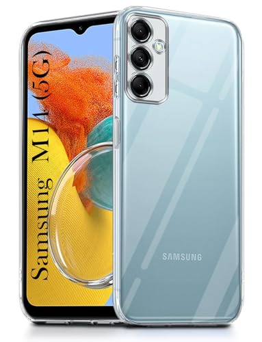 Image of Jkobi Back Case Cover for Samsung Galaxy M14 5G (Silicone Clear Shockproof Case with Camera Protection | Flexible and Soft)