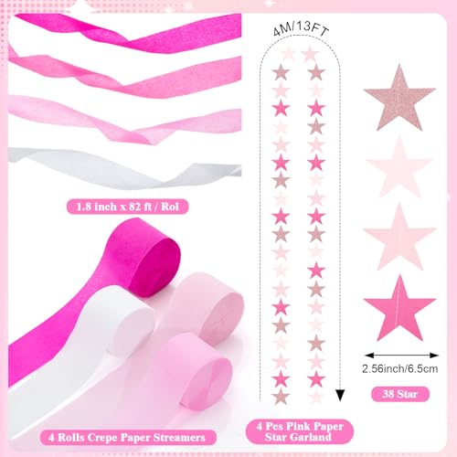 TaoBary Pink Party Decorations 600 Sheet Paper Chain by TaoBary - Used condition - Image 5