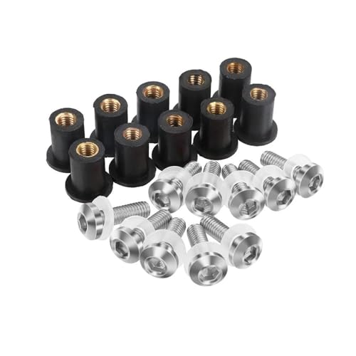 Juego tornillos motocicleta 10 Uds M5 5mm Parabrisas Pernos Kits De Tornillos Para África Para Twin CRF1100L CRF1000L CRF 1100 1000 L(Plata)