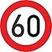 CAOPEIHE Stickers de voiture Limite de vitesse 10 20 30 40 50 60 70 80 90 km/h, imperméable, approprié pour la fenêtre couvrant des autocollants de rayures PVC, 8cm (Color Name : Speed limit 60)