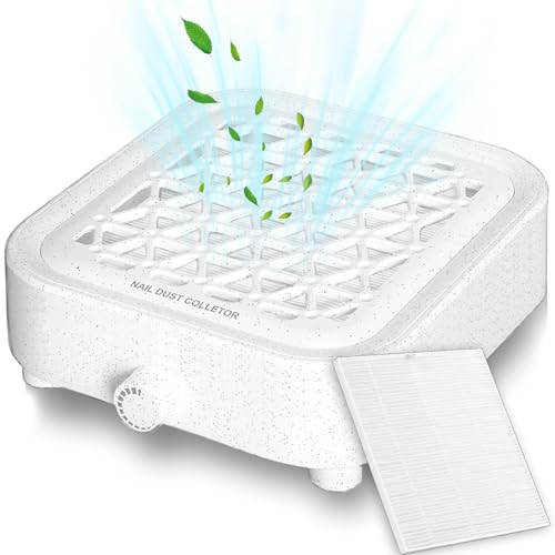 Voolex Nail Dust Collector for Nail Tech,Vacuum Fan Dust Collector for Beginner with nail dust collector Filter, Professional nail dust collector, Must Have Nails Tools & Accessories for Nail Art