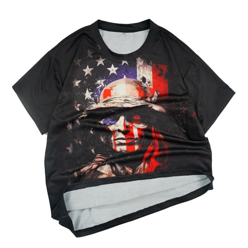 Mens 4th of July Patriotic Outfits American Flag Suit3