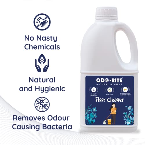 Image of ODO-RITE natural floor cleaner (1 Ltr) works on all surfaces Bio technological based chemical free Child and pet safe floor cleaner (1 Litre) (1 Litre)