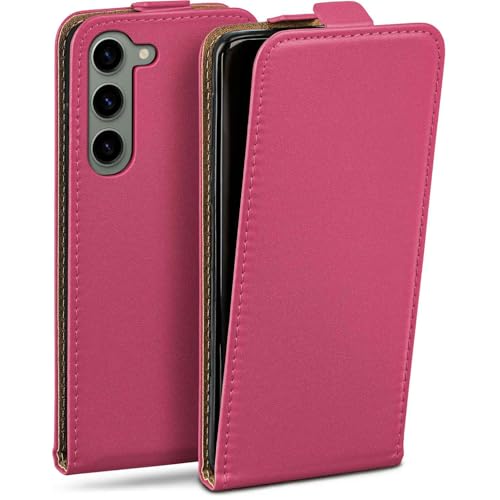 Housse Samsung Galaxy S23 moex en cuir synthétique rose, finition haute couture