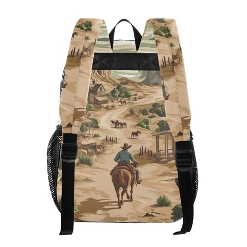 Western Cowboys Rodeo Retro Clear Backpack PVC Transparent Backpack Lightweight Book Bags Capacity Clear Bag for Boys Girls3