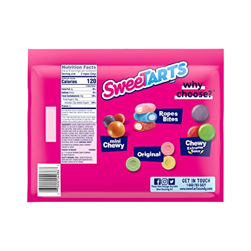 SweeTARTS Soft & Chewy Ropes Candy, Watermelon Berry Flavor, 9 Ounce (Pack of 4) - Thumbnail 2