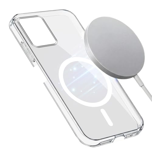 Image of Jkobi Lifetime Anti-Yellow MagSafe Compatible Clear Back Cover Case for Motorola Moto G54 (Sleek Hard Crystal | Shockproof and Camera Protection)