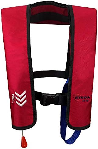 Eyson Inflatable Life Jacket Inflatable Life Vest for Adult Classic Manual (7091 Red)