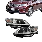 WFLNHB Headlights Assembly Replacement for Lexus RX350 RX450h 2013-2015 Headlights HID Halogen w/DRL w/o AFS Set Driver and Passenger Side