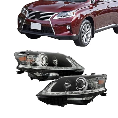 WFLNHB Headlights Assembly Replacement for Lexus RX350 RX450h 2013-2015 Headlights HID Halogen w/DRL w/o AFS Set Driver and Passenger Side