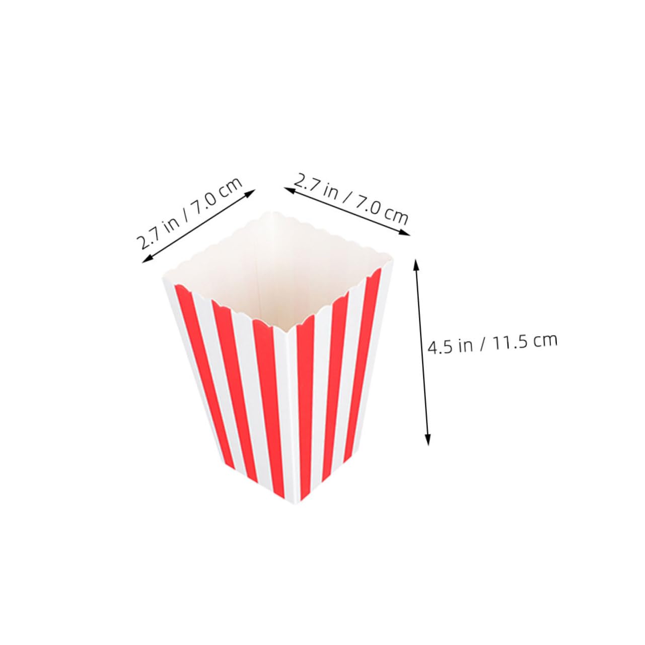 Unomor Popcorn Holder Party Supplies 50pcs Strip Movie Night Decor Stylish Popcorn Boxes for Events Movie Parties