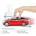 ANTSIR Car Model X 1:32 Scale Alloy diecast Pull Back Electronic Toys with Lights and Music,Mini Vehicles Toys for Kids Gift (Red)