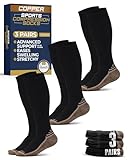 Pembrook 3 Pairs Copper Compression Socks Men...