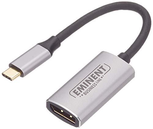 Eminent AB7873 USB-Type C zu DisplayPort Konverter 4K, 60Hz (Metallgehäuse), Silber Cover